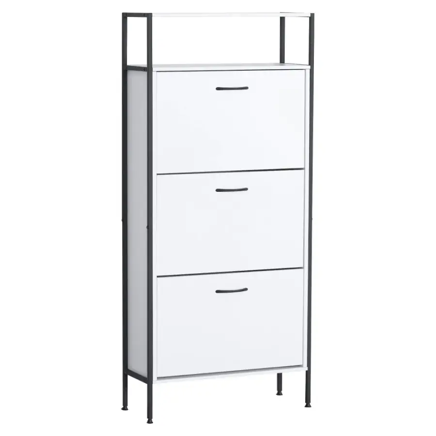 Tempo Kondela Výklopný botník TREDIS - bílá