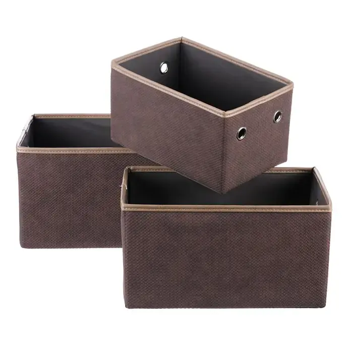 Autronic Sada látkový skládacích boxů DT3006 BRN