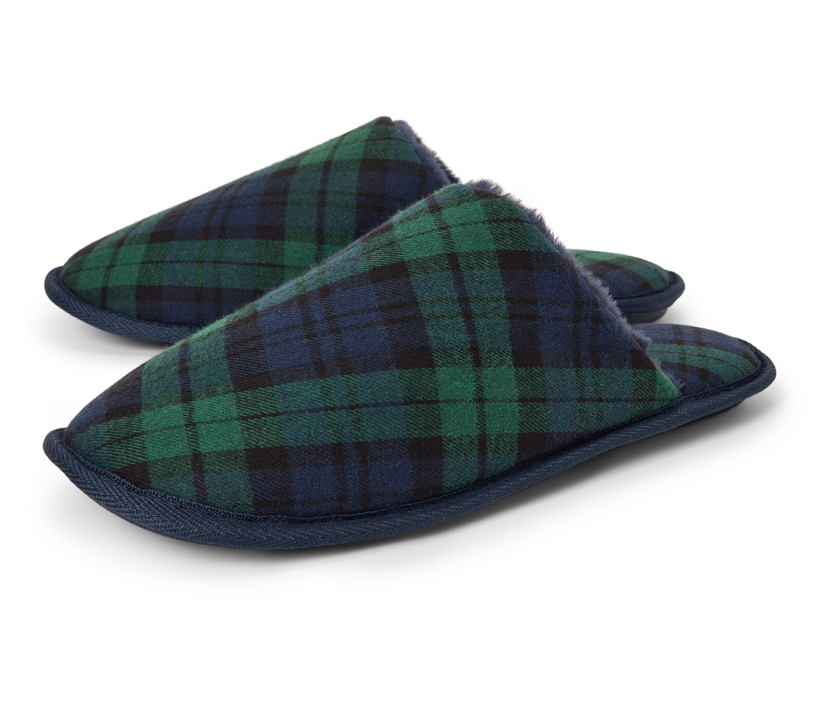 Tchibo - Pantofle - pro ženy - vel. 40-41 - barva: modrá/kostkovaný