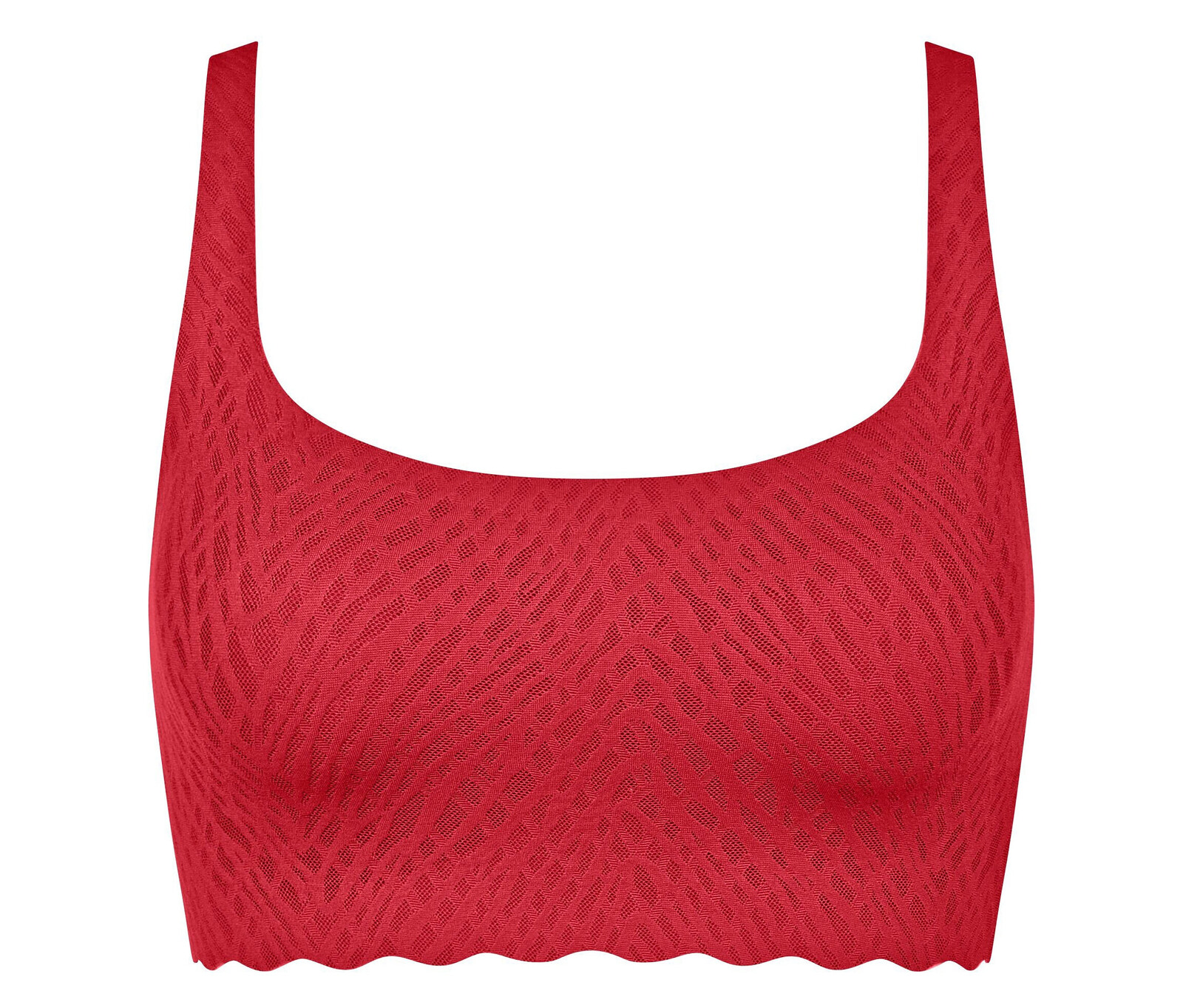 Top sloggi Zero Feel Bliss Festive Top - pro ženy - vel. M - barva: červená/žakár