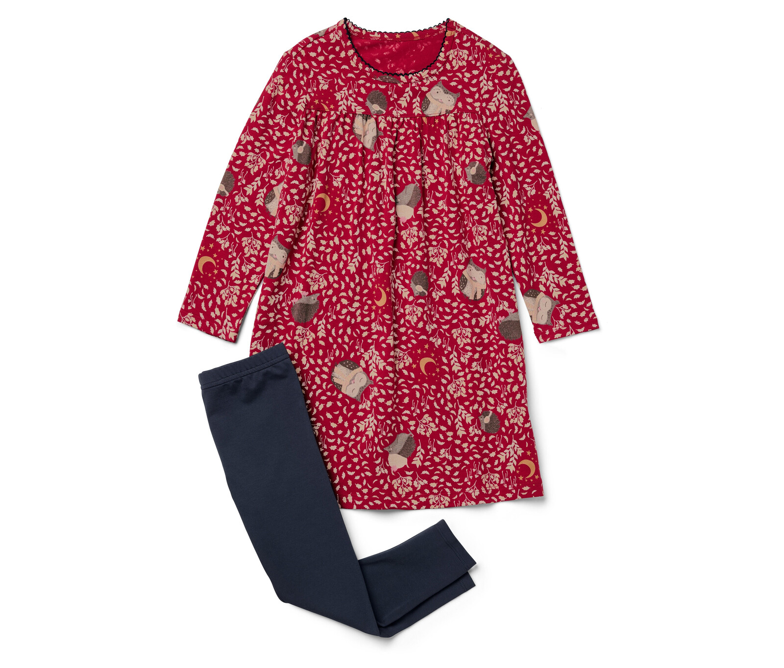 Tchibo - Dětská noční košile s legínami - pro dívky - vel. 98/104 - barva: modrá/s potiskem