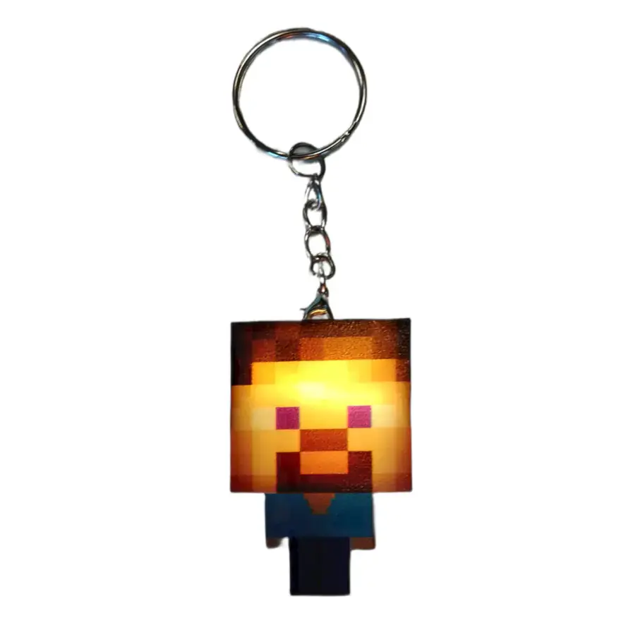 Bagito Dětská svítící klíčenka Minecraft Steve PKBA2292