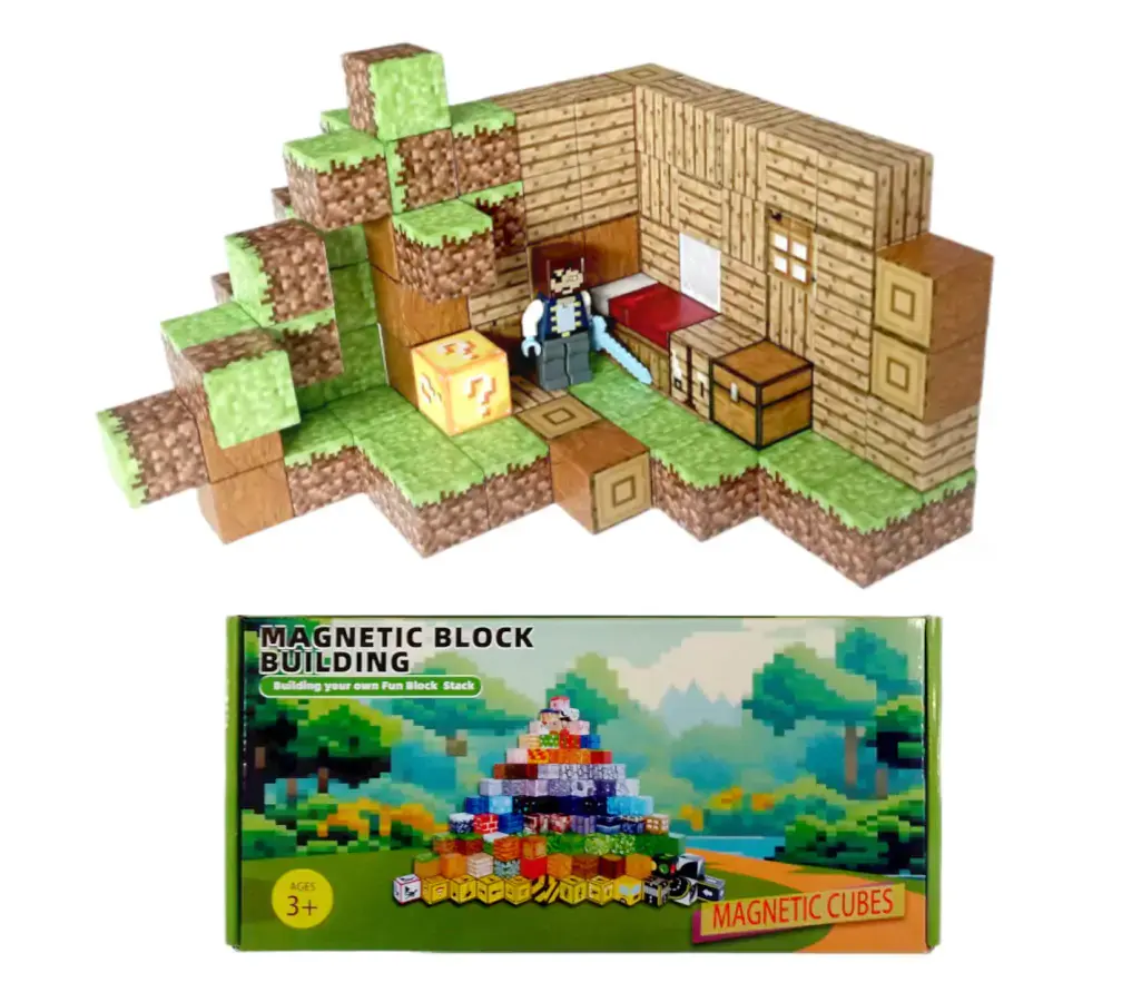 Toybit Magnetická stavebnice Minecraft Special Lucky block MSTB2345