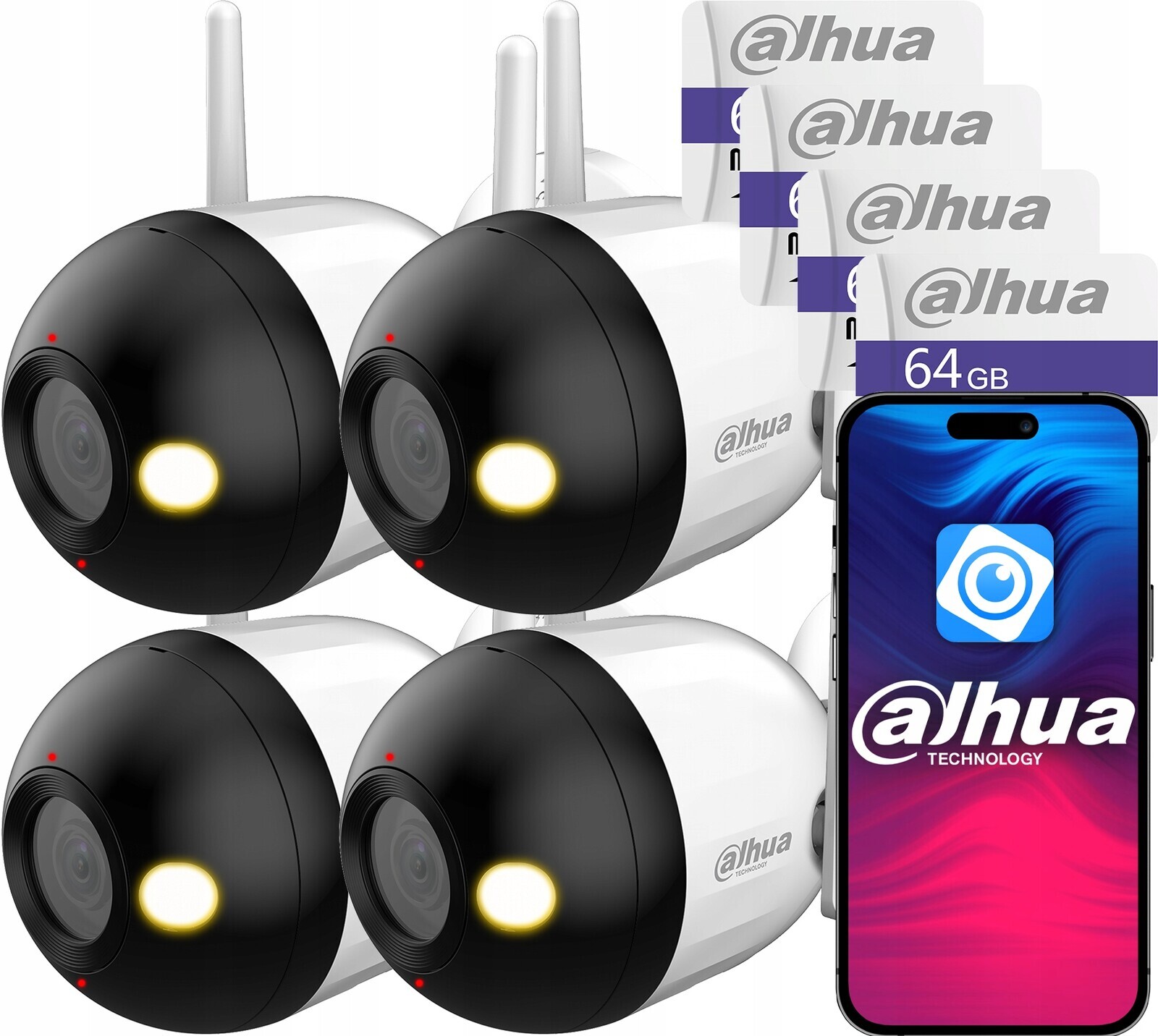 WiFi kamera Dahua x4 4MPx F4C-PV Smart Dual Light 64GB audio detekce Ai