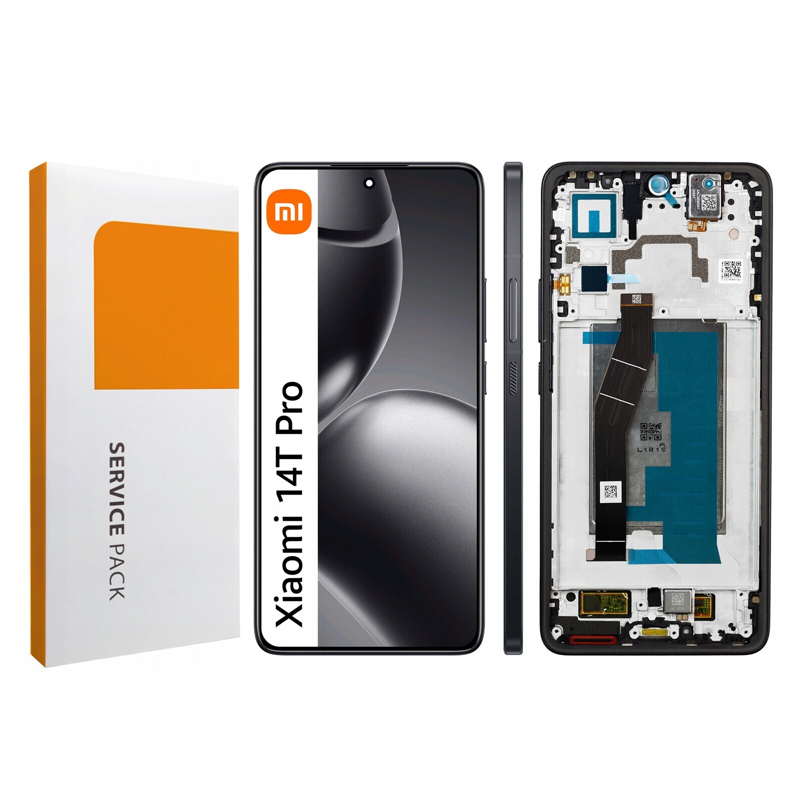 Displej s rámečkem pro Xiaomi 14T Pro Originál Zila LCD panel Titan Black