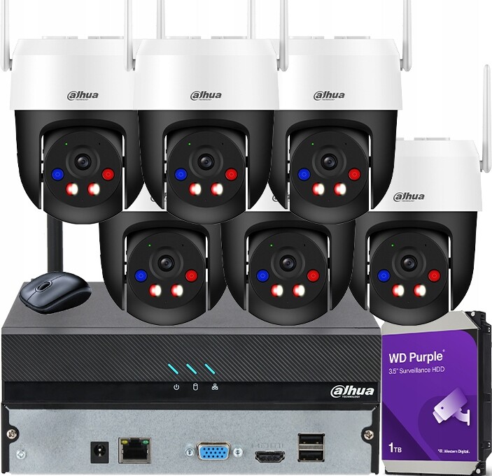 5MPx monitorovací sada pro 6 kamer P5AS-PV WiFi Hdd 1TB
