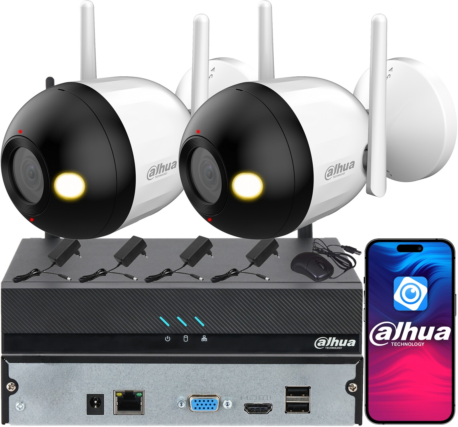 Dahua Monitorovací kamera pro 2 kamery 4MPx F4C-PV Chytré duální světlo Audio