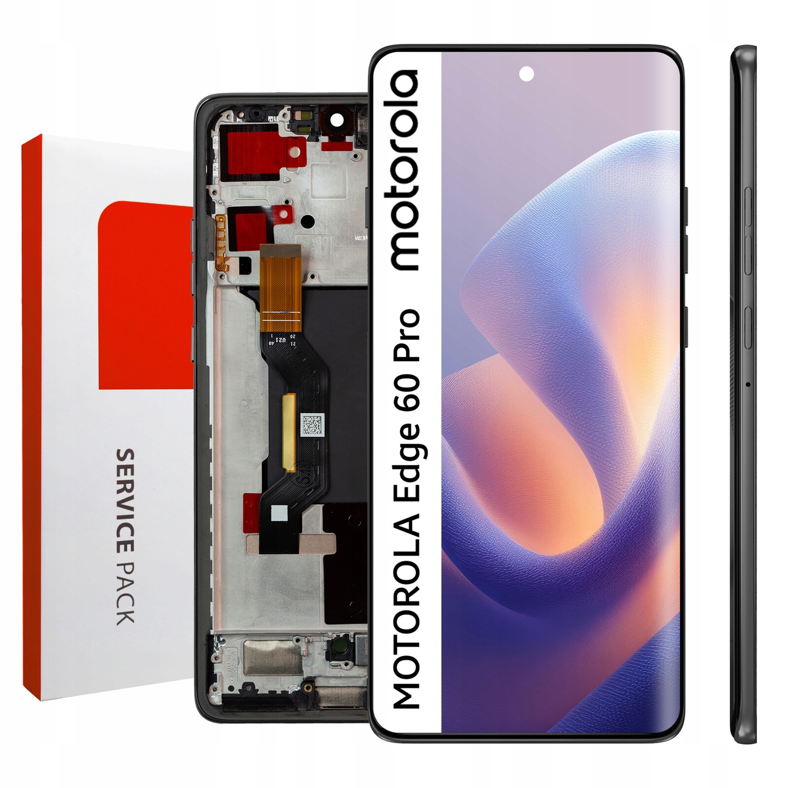 Displej s rámečkem pro Edge 60 Pro Originální Zila LCD panel Shadow