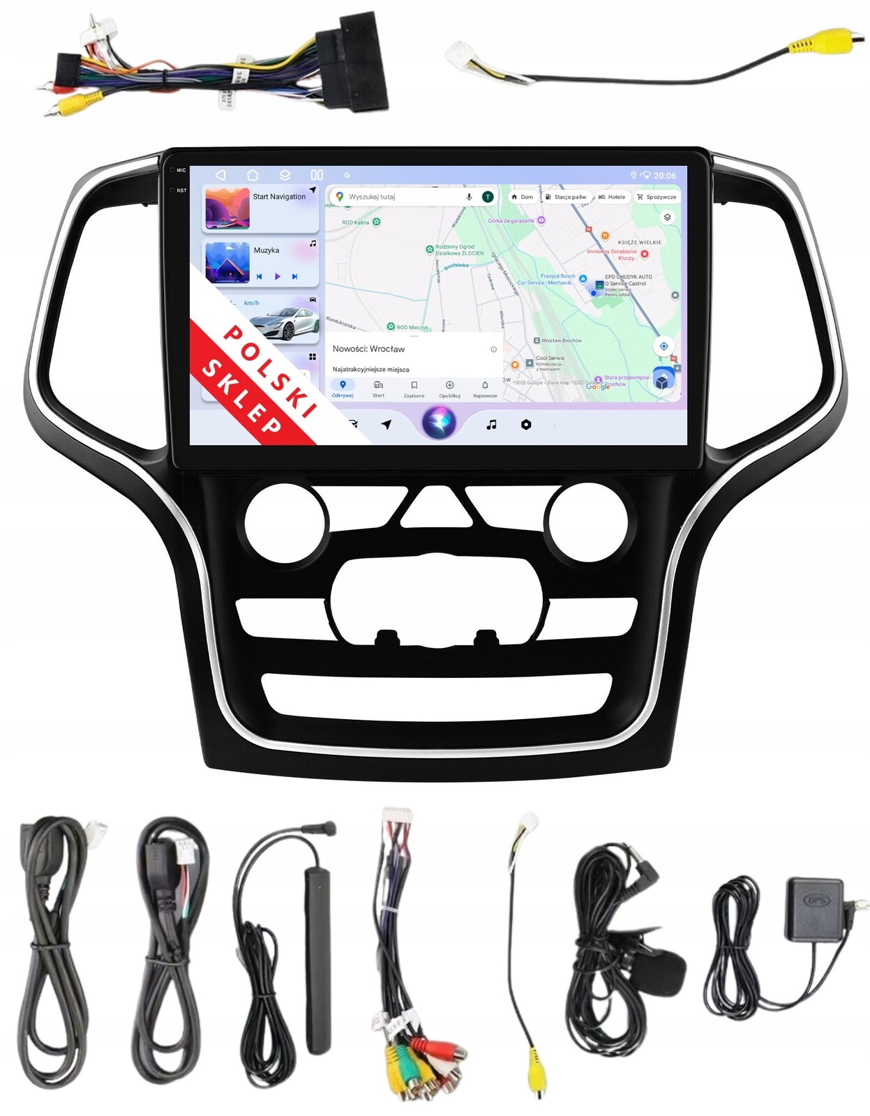 Autorádio S Androidem 2DIN Jeep Grand Cherokee WK2 4GB Ram Dsp Carplay Lte Gps