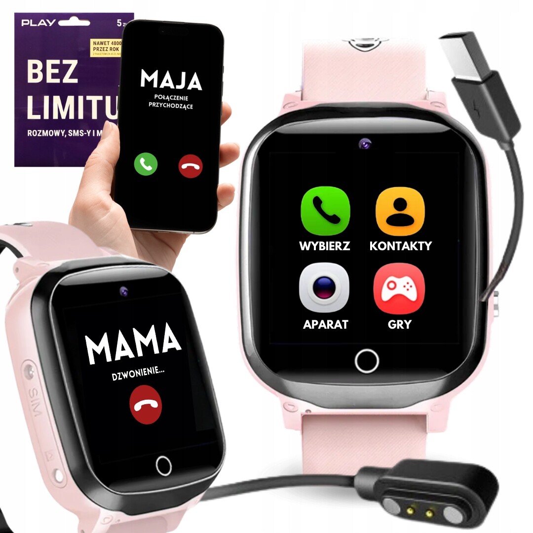 Chytré Hodinky Hodinky Dětské Hodinky Hovory Konverzace Na Sim Kartu Hry Menu Pl