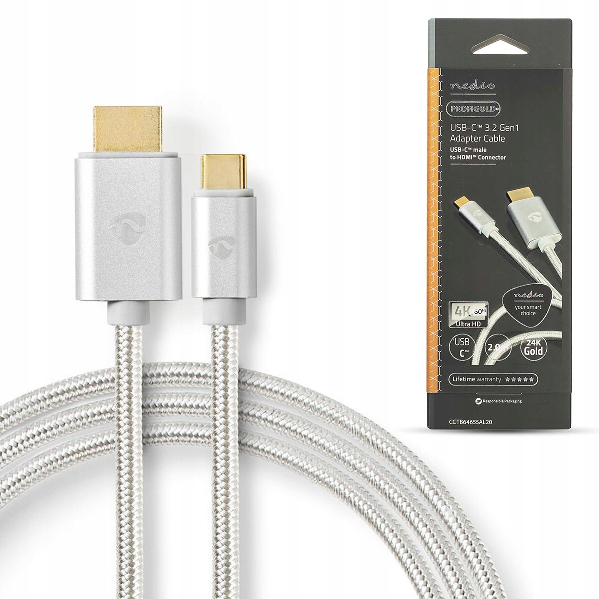 Nedis Profigold Kabel Adapter Konektor Hdmi – Konektor Usb-c 3.2 4K Uhd 2 m