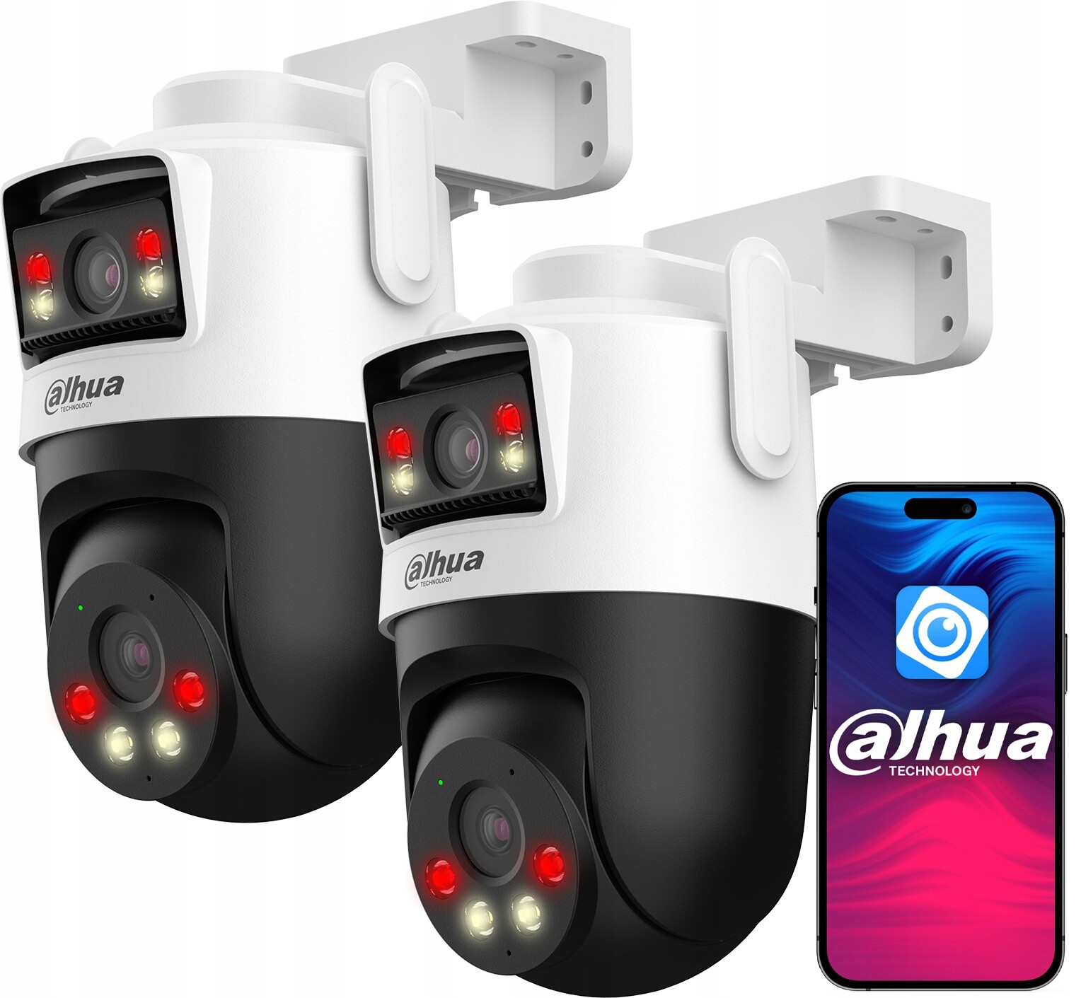 Dvě kamery Dahua WiFi 10Mpx P5D-5F-PV Reproduktor Mikrofon Full Color
