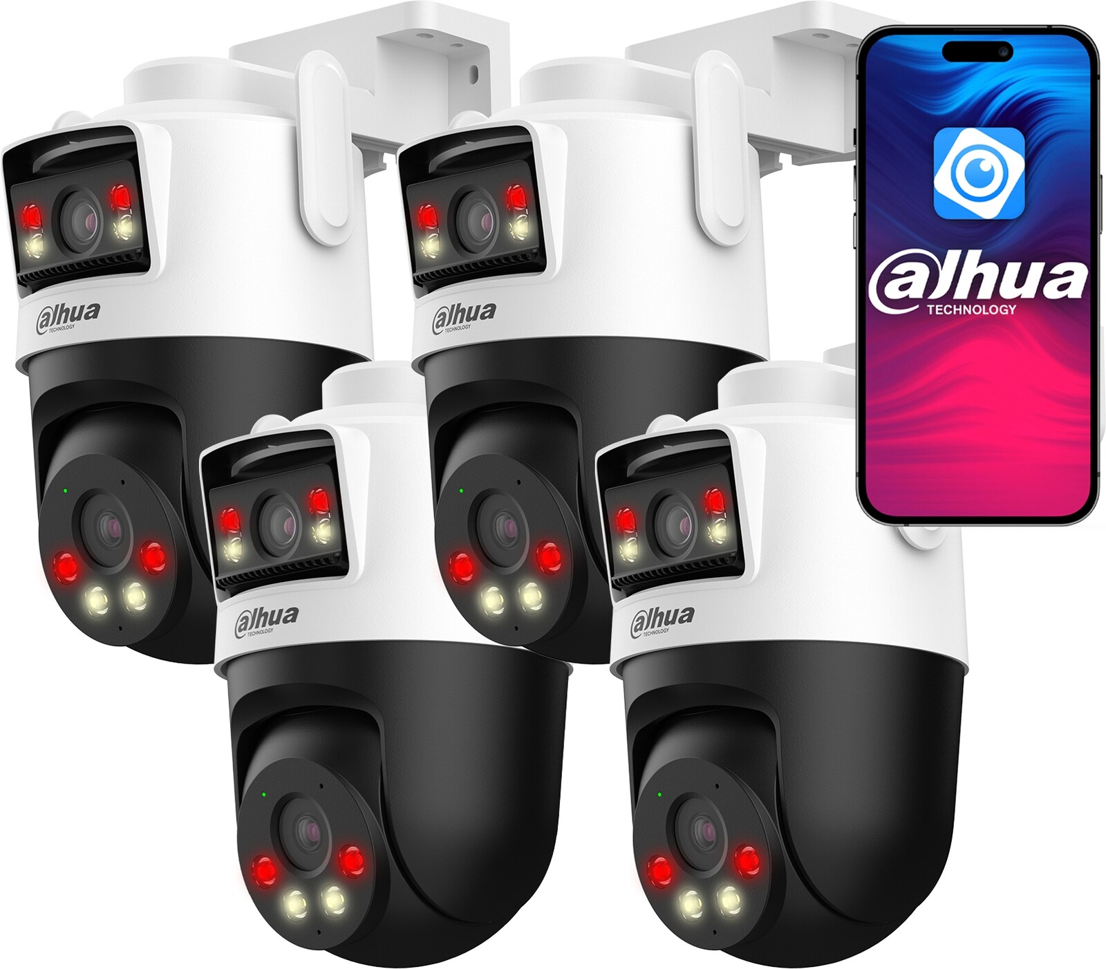 WiFi kamery Otočné 4x 10MPx (5MP 5MPx) Dahua P5D-5F-PV Dual Light Audio