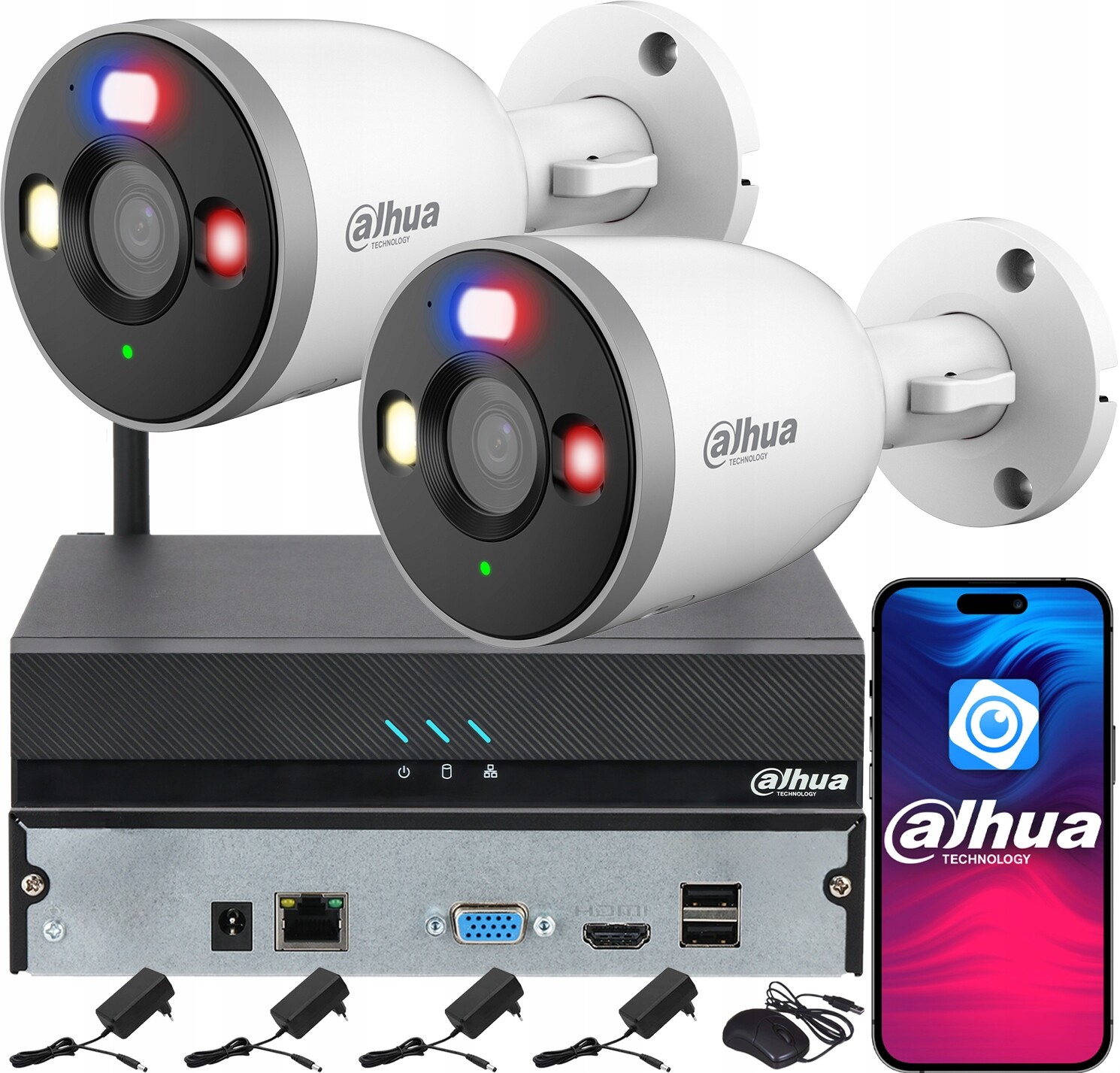 Monitorování Dahua pro 2 kamery 5MPx F5D-PV Smart Dual Light Audio