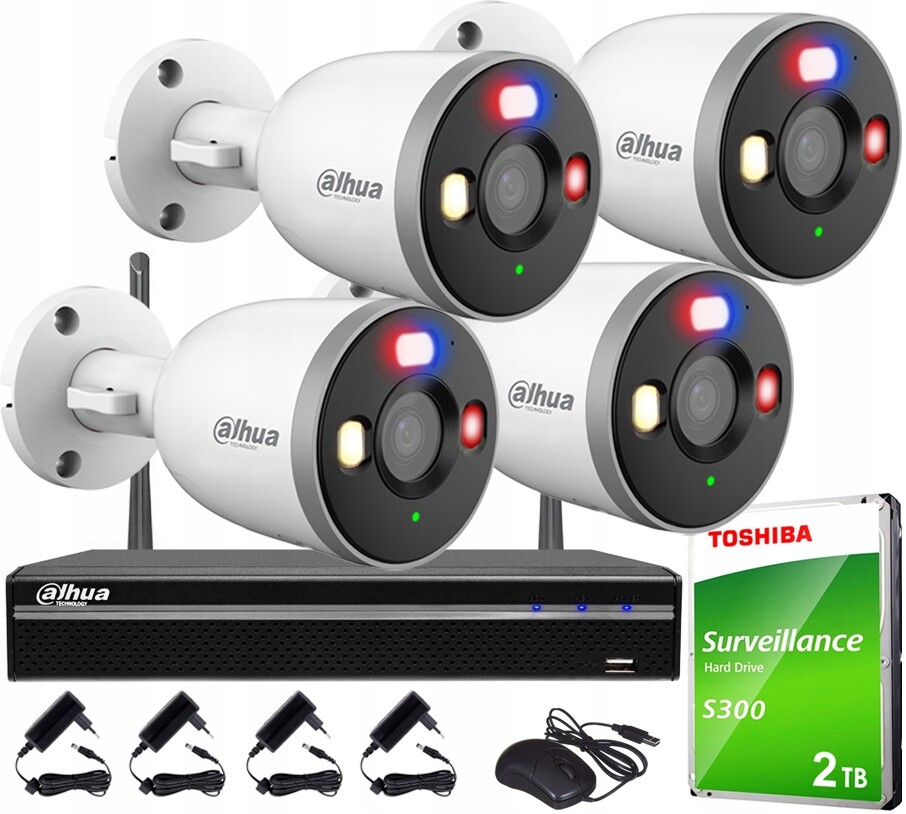 Sada monitorování Wifi 3MPx 4 kamery F3D-PV Dahua WiFi rekordér 2TB