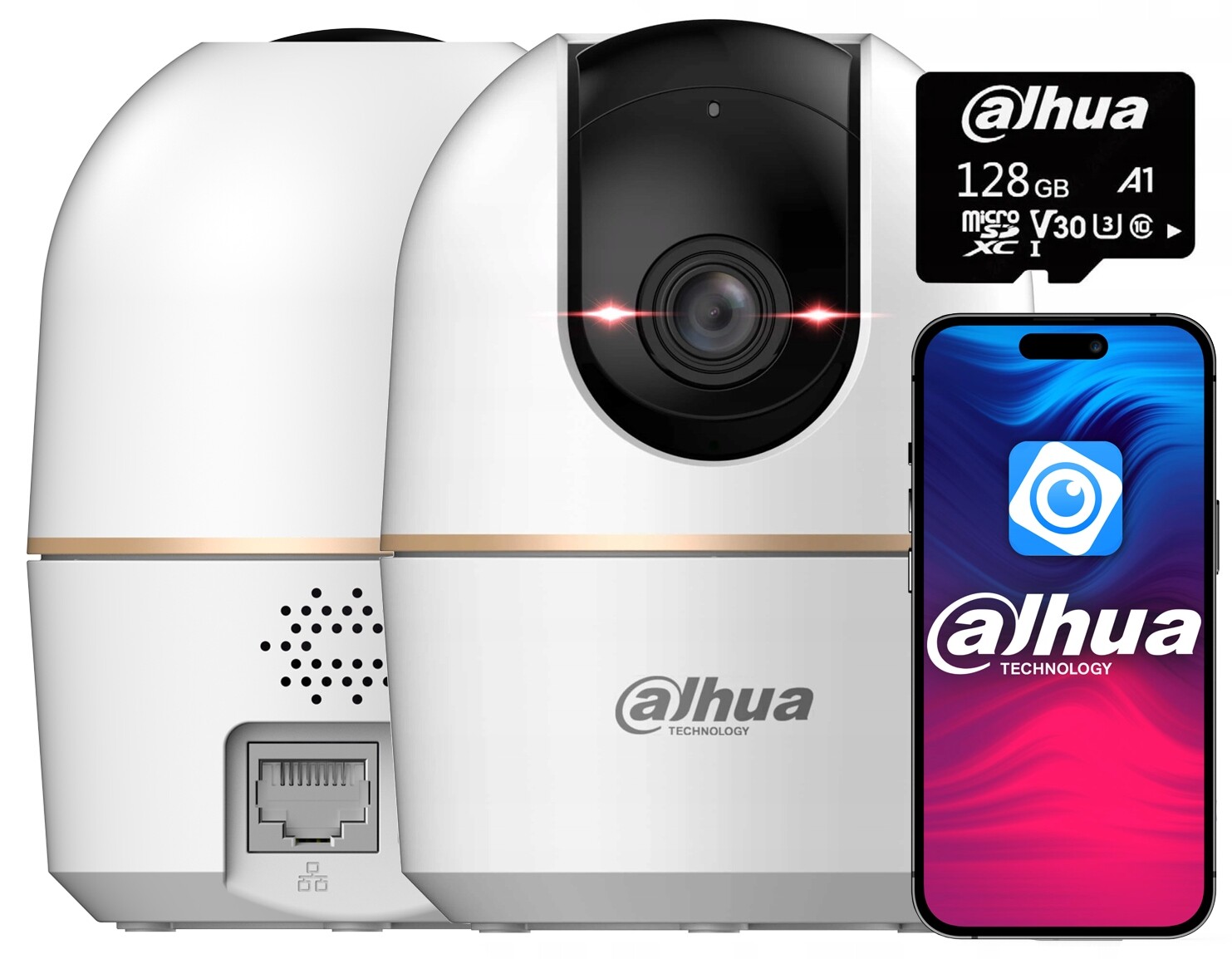 Otočná WiFi kamera 5Mpx Dahua Chůvička Audio Detekce Ai Smd 128GB karta