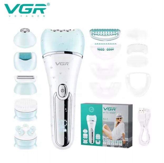 Elektrický Depilátor 6 v 1, Zastřihávač, Holicí Strojek Holící Strojek Na Tělo Vgr V-733