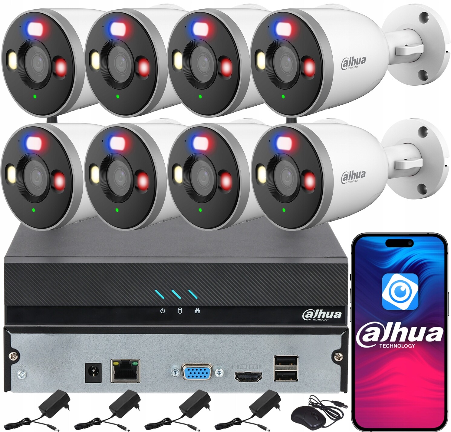 Dahua Monitorovací kamera pro 8 kamer 5MPx F5D-PV Chytré duální světlo Audio