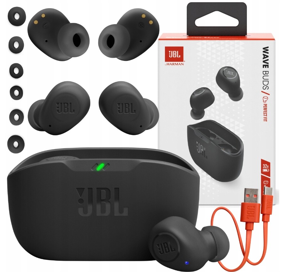 Sluchátka Wave Buds Bezdrátový Mikrofon Case Type-c 32H Zvuk Hd