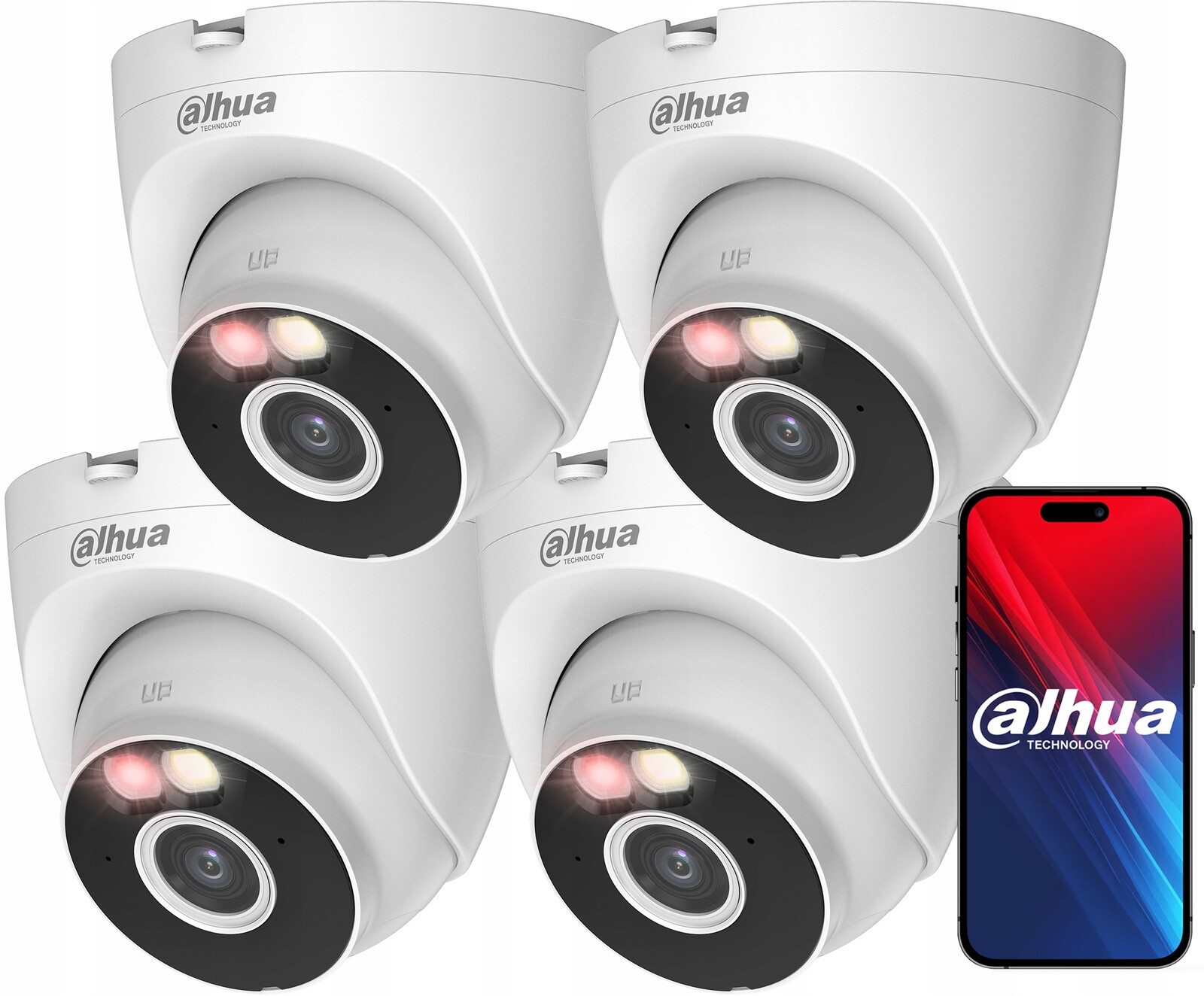 4x WiFi kamera 5MPx IPC-HDW1539DA-SAW-IL Dahua Venkovní Smart Dual Light