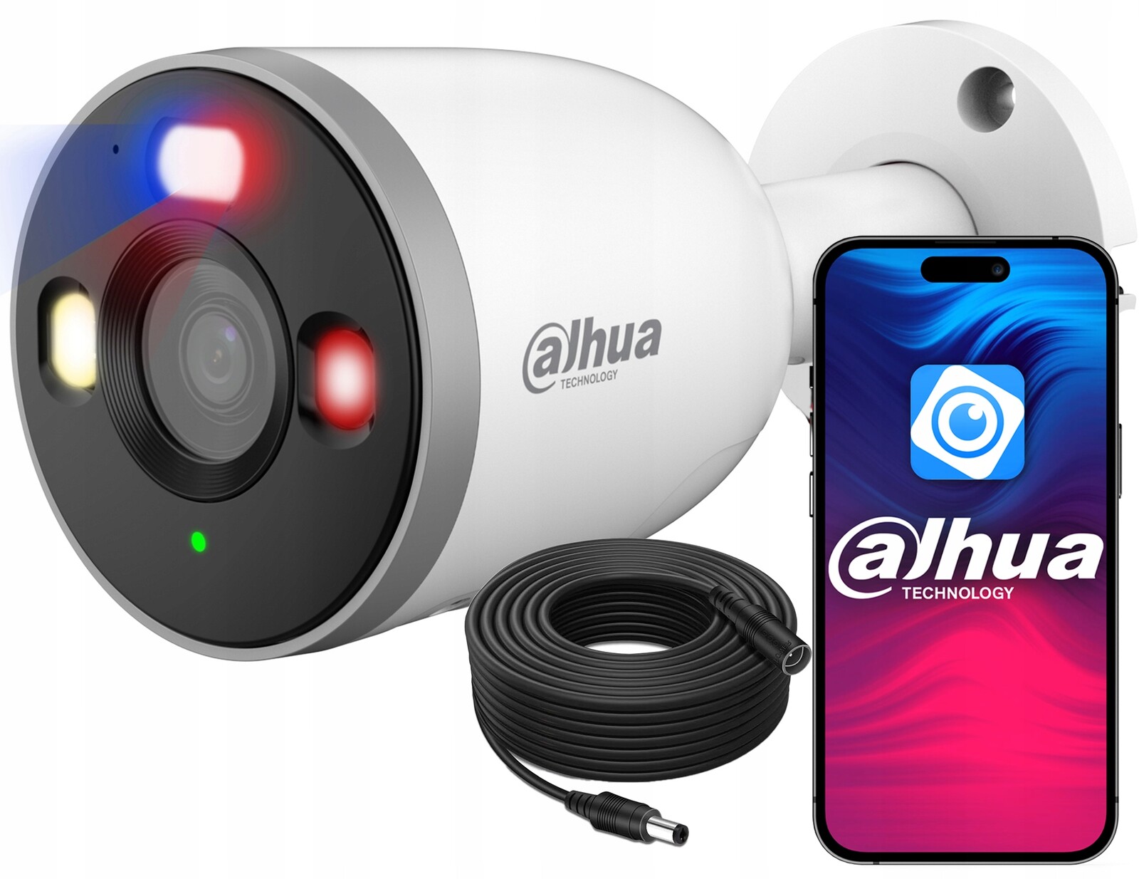 WiFi 5MPx kamera Dahua F5D-PV Detekce Ai Odstrašování Sd slot kabel 10 m