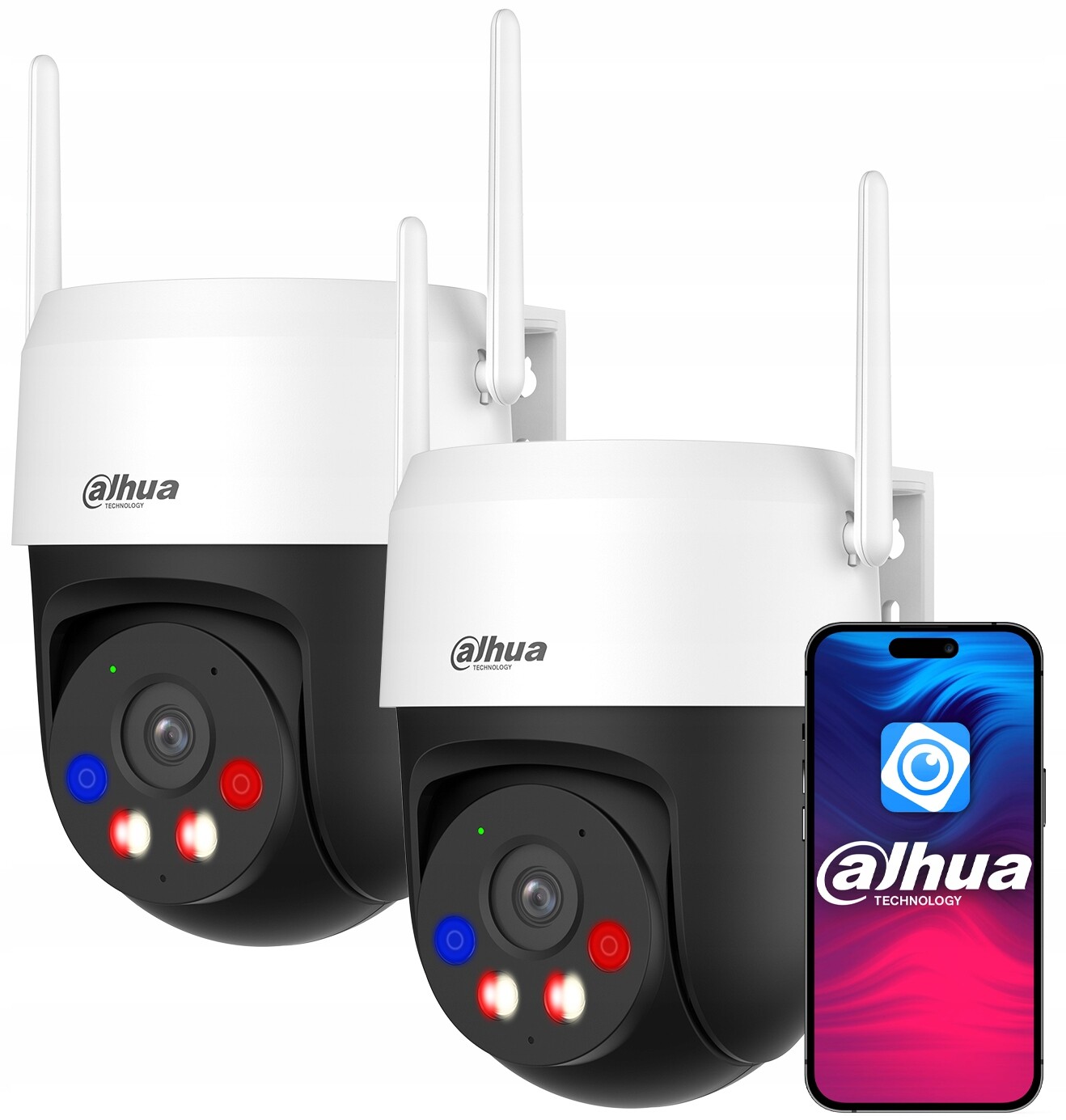 WiFi otočná kamera 5MPx Venkovní 2ks Dahua P5AS-PV Alarm Ai Diody