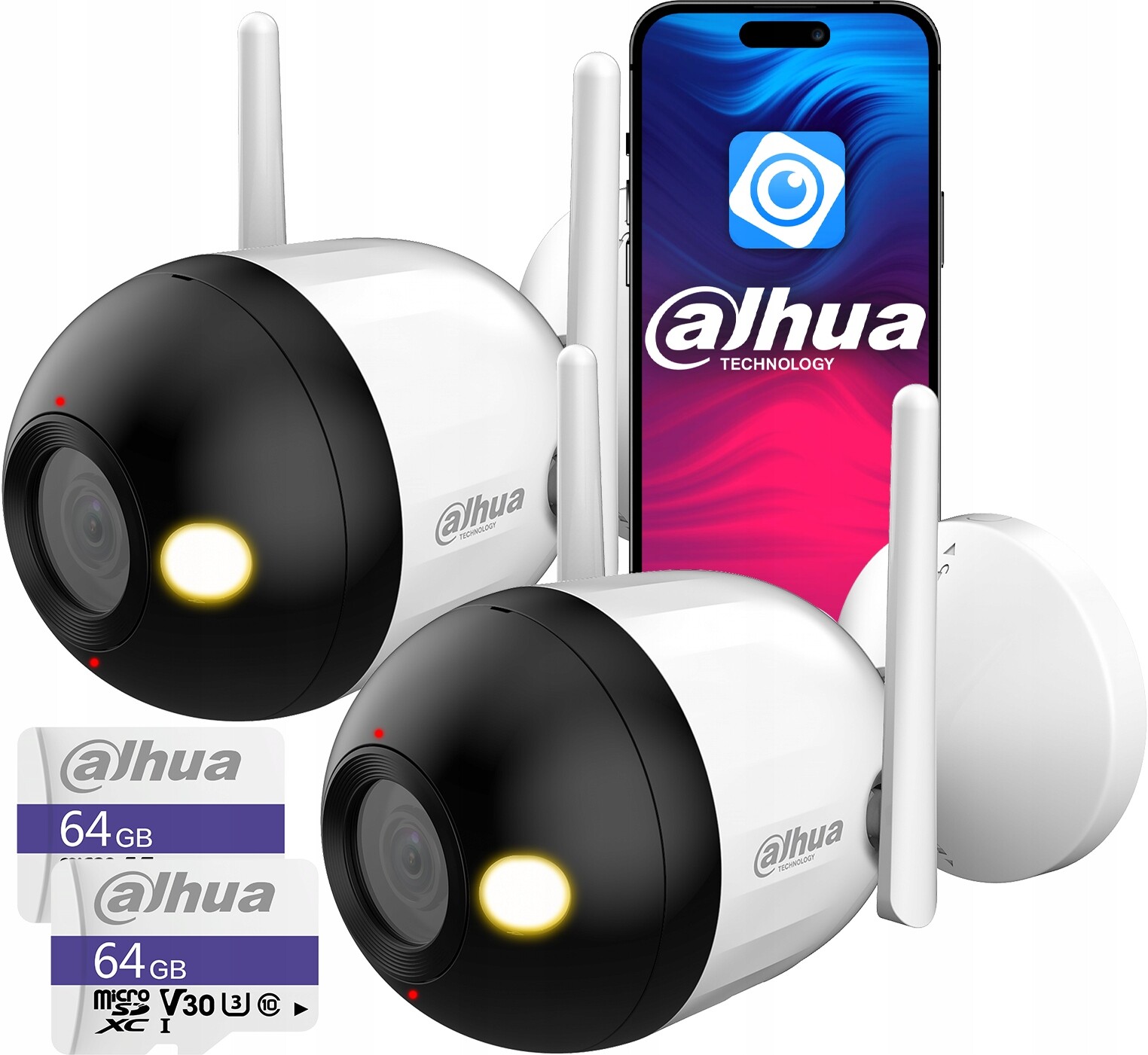 WiFi kamera Dahua x2 4MPx F4C-PV Smart Dual Light 64GB audio detekce Ai