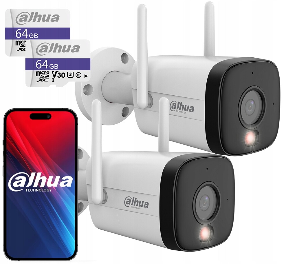 WiFi kamera 5MPx Dahua 2x IPC-HFW1539DTK1-SAW-IL Detekce Mikrofon 64GB