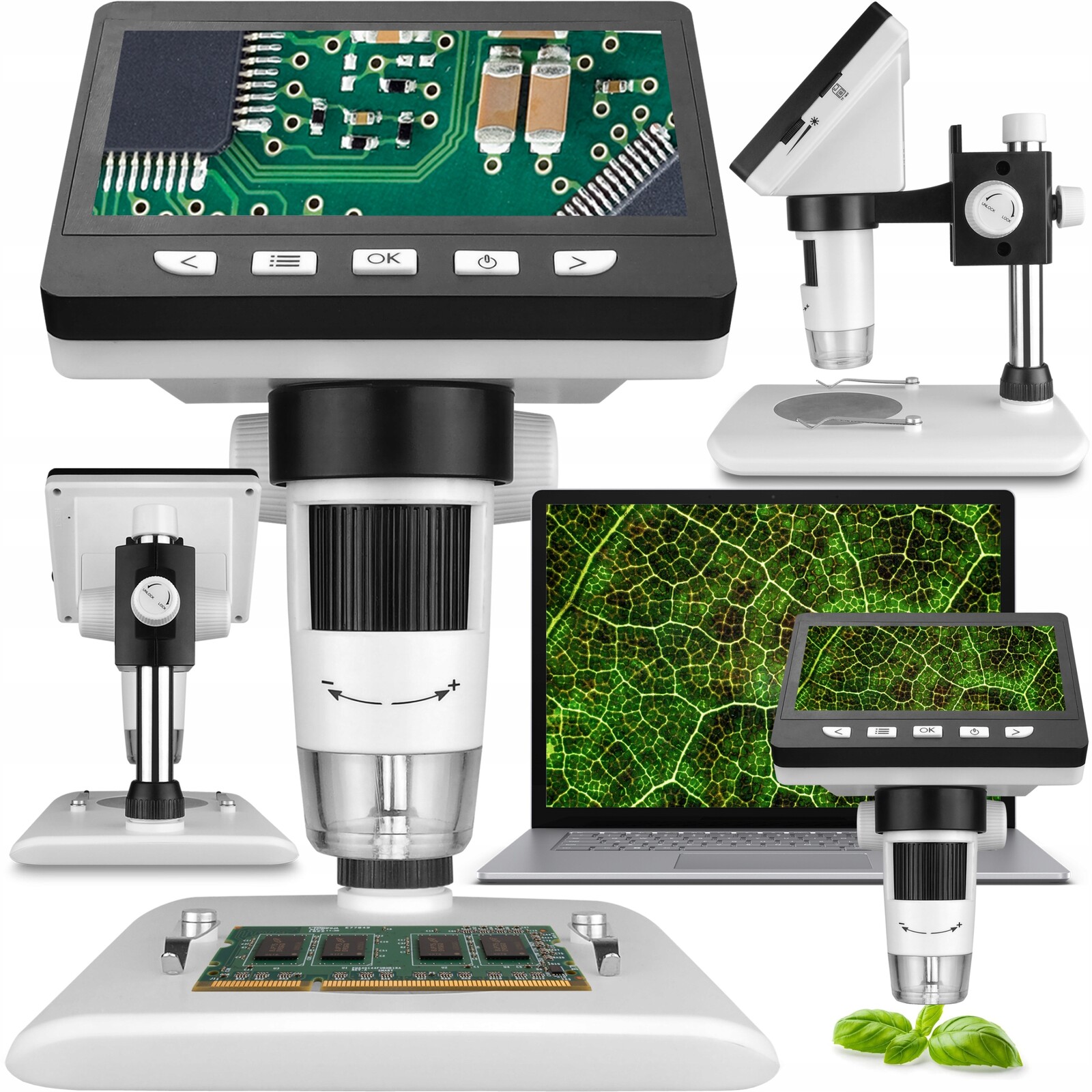 Přesný Digitální Mikroskop Zoom X1000 Přiblížení Hd Monitor, Pohled Na Pc