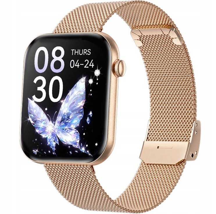 Dámské hodinky Chytré Hodinky Rubicon RNCF49 gold/rosegold mesh