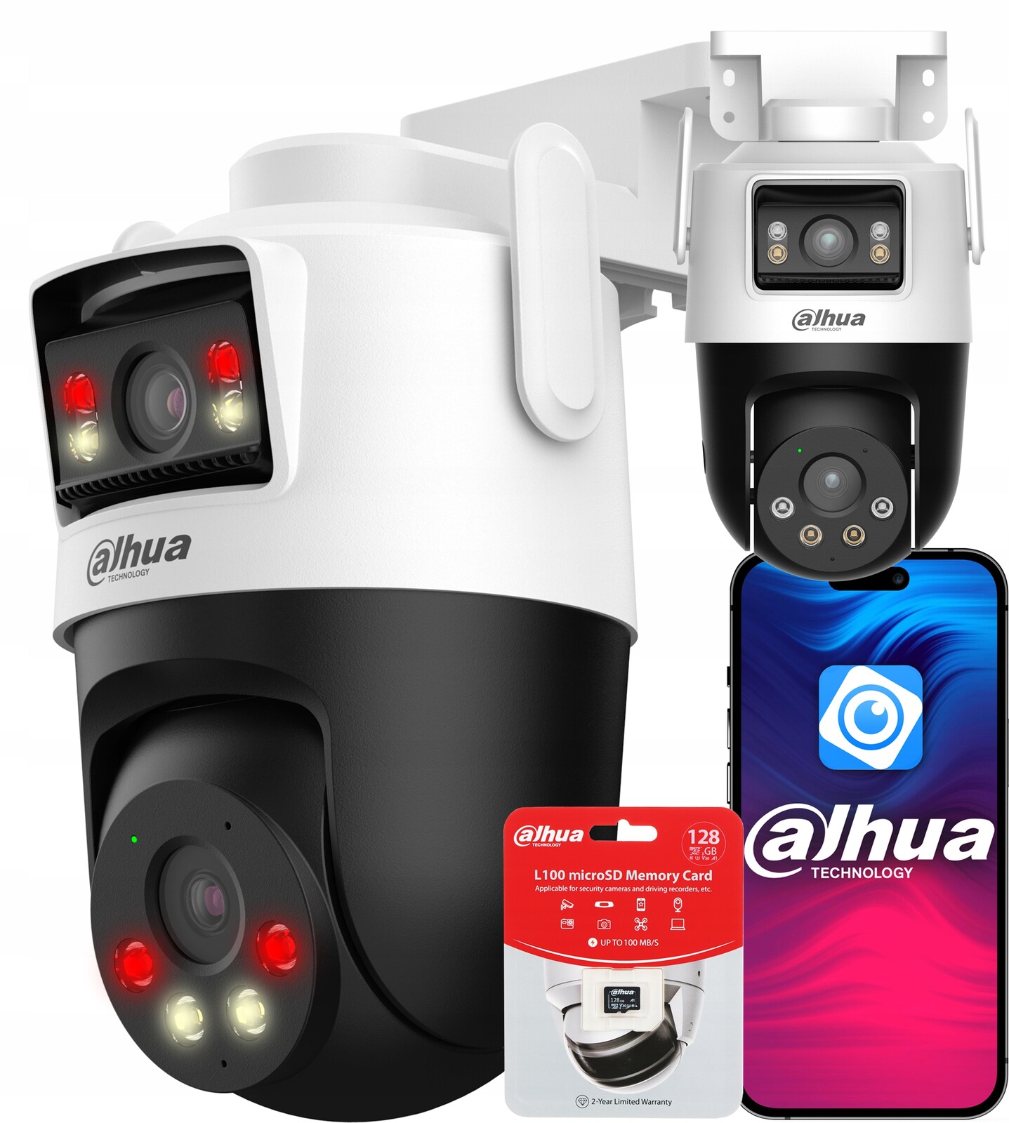 WiFi kamera Otočná 10MPx (5MP+5MP) Dahua P5D-5F-PV Audio 128Gb karta