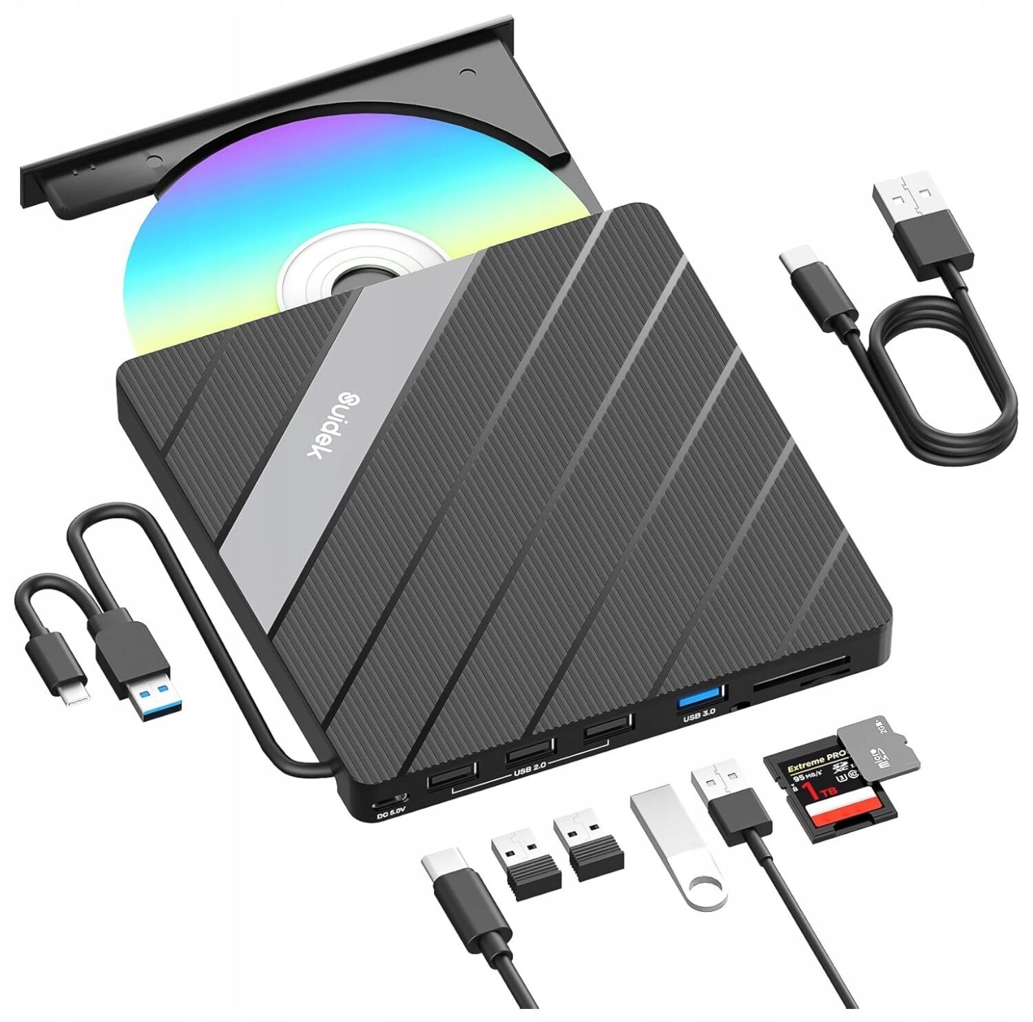 Vypalovačka CD/DVD Usb hub Čtečka Sd karet Externí mechanika Pc Notebook