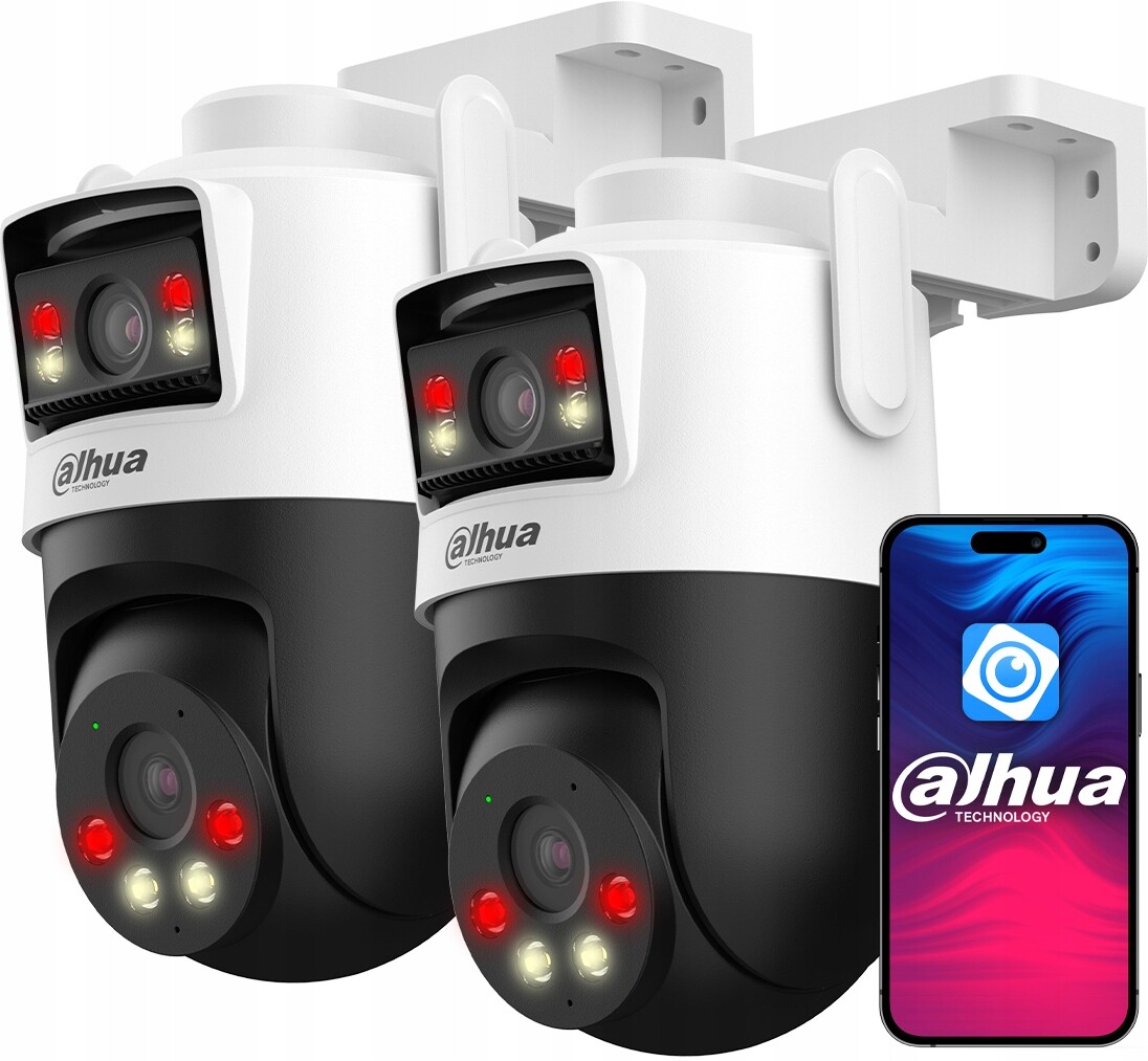 Dvě kamery Otočné WiFi 6Mpx (2x 3MPx) P3D-3F-PV Dahua Ir Led napájecí adaptér