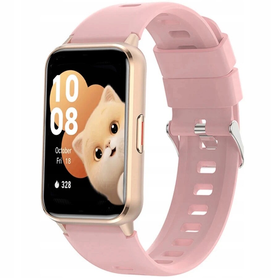 Chytré Hodinky Rubicon DF48 zlaté/ pink silikonové dětské hodinky