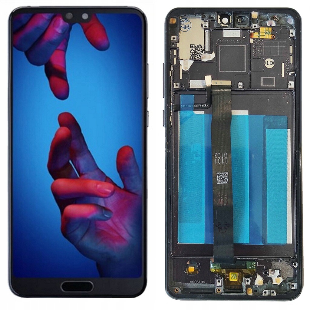 Displej pro Huawei P20 LCD displej Rámeček Černý EML-L09C EML-L29C