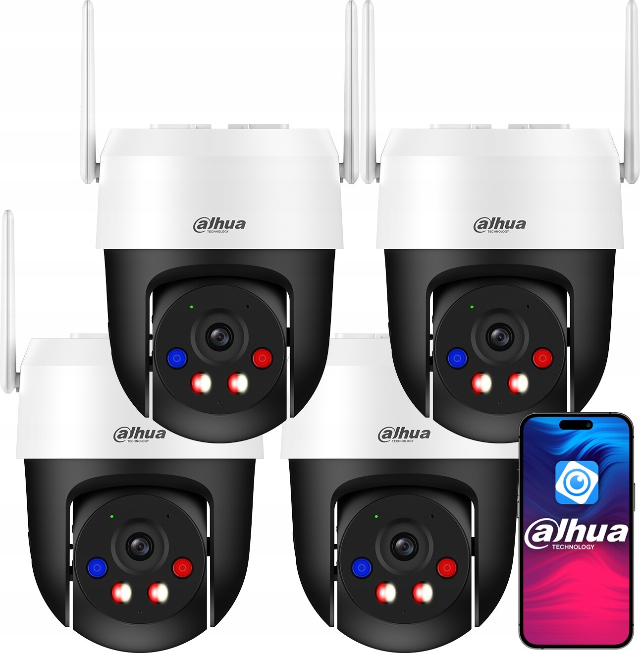 WiFi otočná 5MPx venkovní kamera Dahua P5AS-PV Alarm Detekce Led 4ks