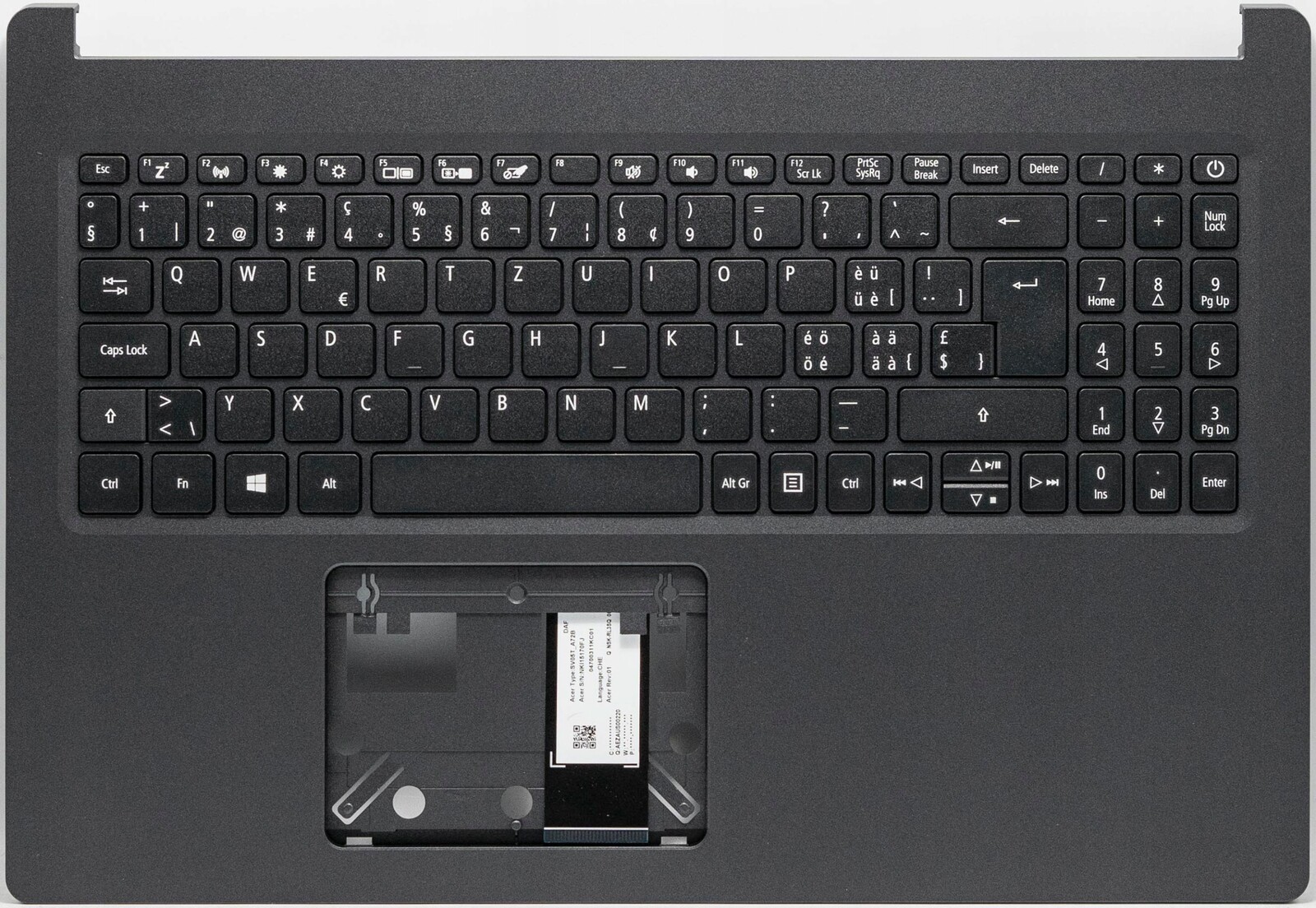 Horní Pouzdro Klávesnice Palmrest A515-54 A515-54G A515-55 Podsvícená