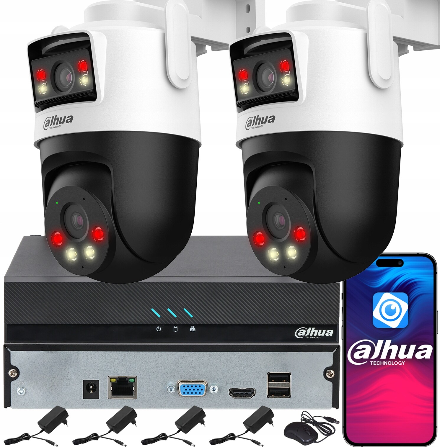 Monitorování Dahua pro 2 kamery 5MPx 5MPx P5D-5F-PV Smart Dual Light Audio