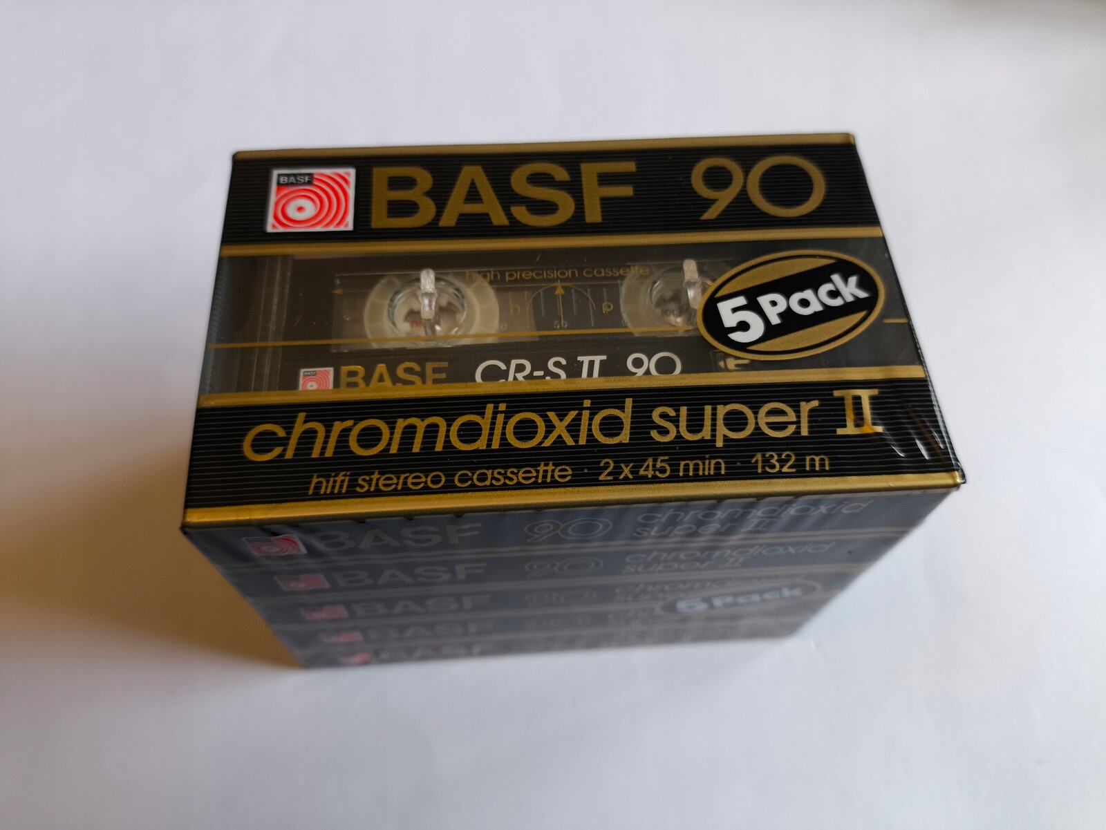 5pack (5 kazet) Basf Cr-sii 90 Cr-s II Chromdioxid II velké okno *2198