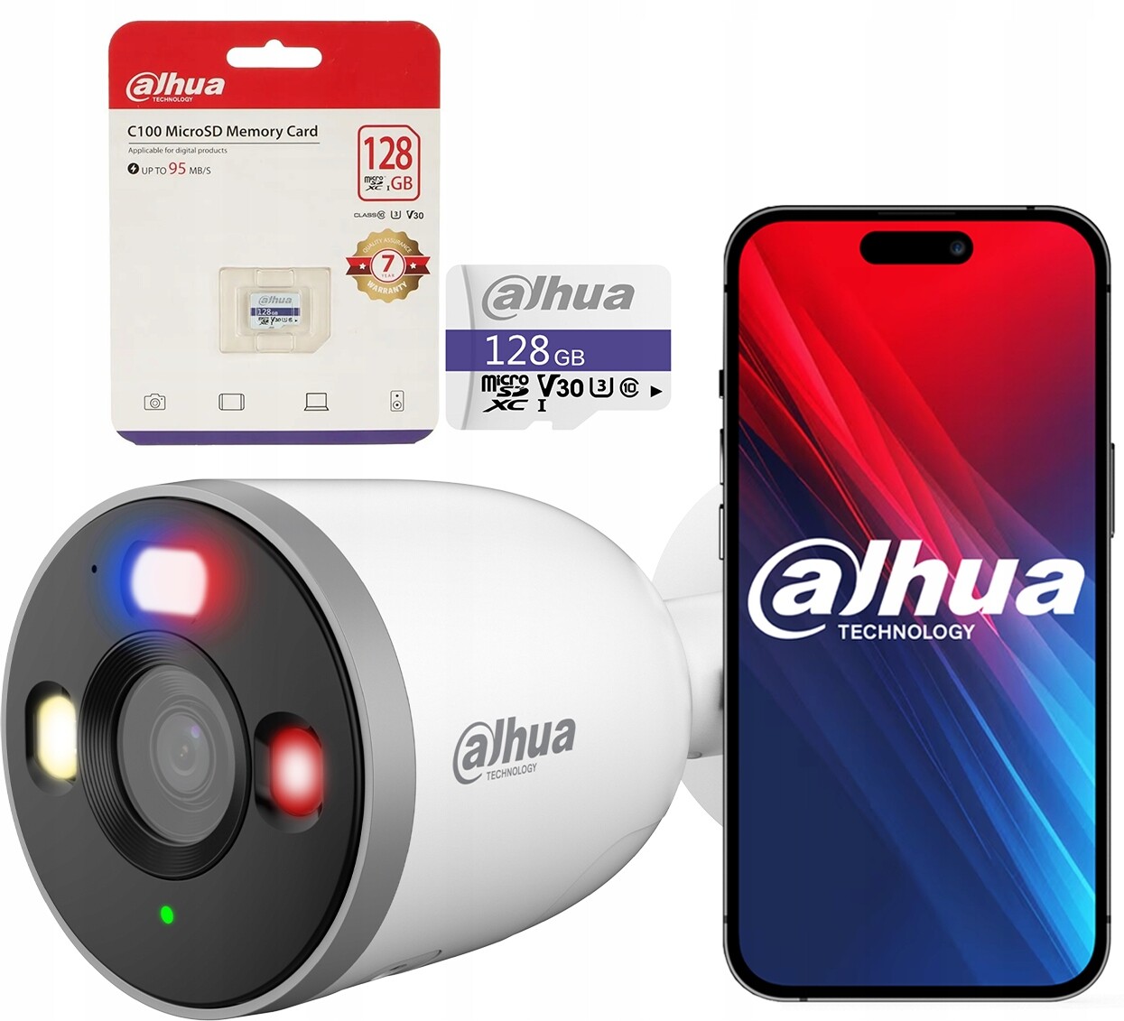 Venkovní WiFi kamera Dahua F3D-PV 2K 3MPx Aktivní detekce Ochrana 128GB