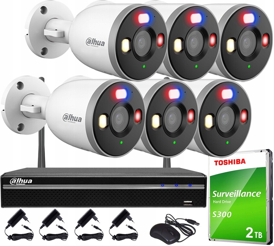 Monitorovací sada Wifi 3MPx 5 kamer F3D-PV Dahua WiFi rekordér 2TB