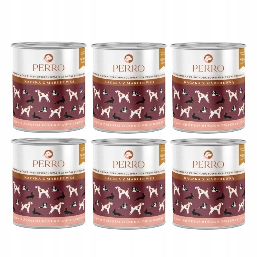 Vlhké krmivo Perro Kachna s mrkví 12x800g