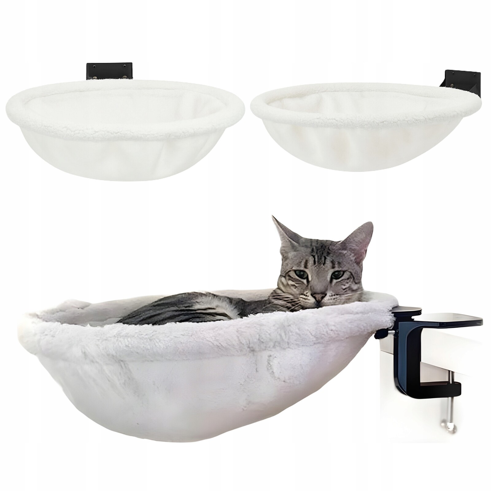 Pro Kočky Hopací Síť Pelíšek Bílá Pestálka K Připevnění K Psacímu Stolu Siemiec