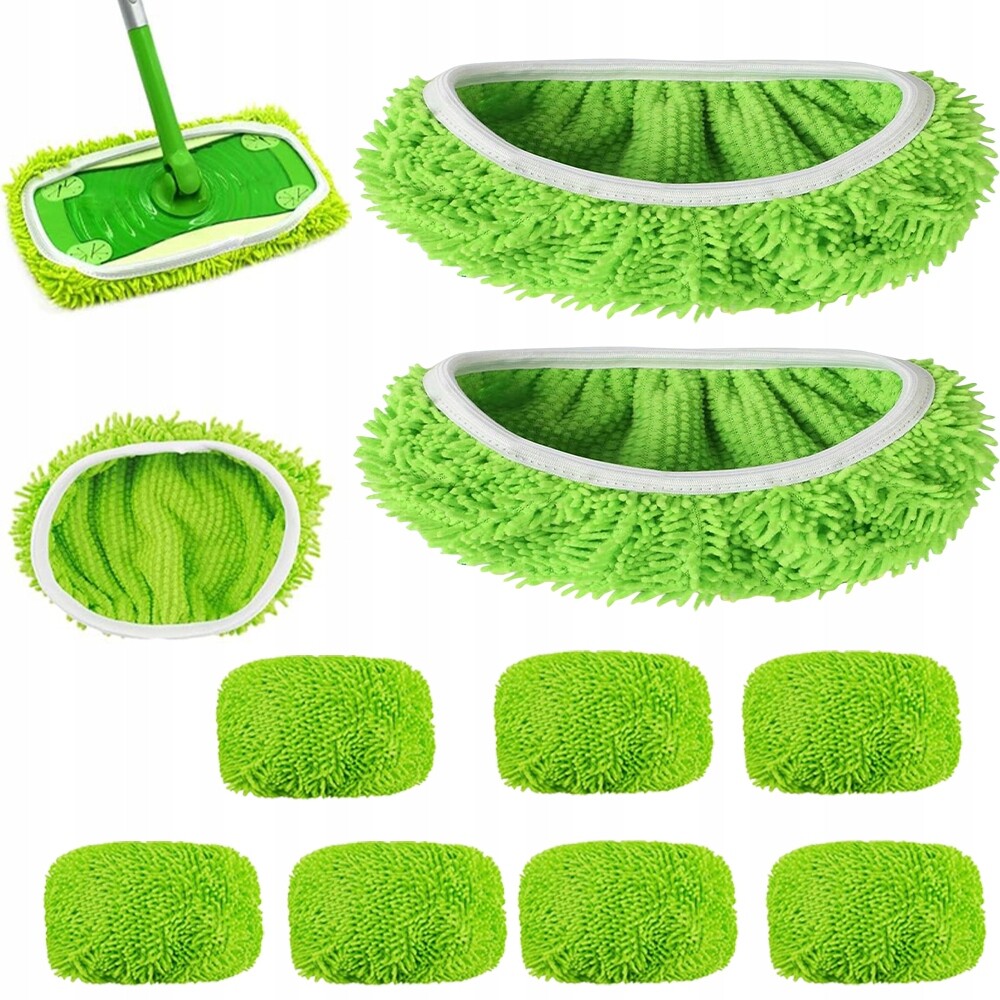Sada 10 Kusů Žlutozelených Utěrek Na Mop Odolných