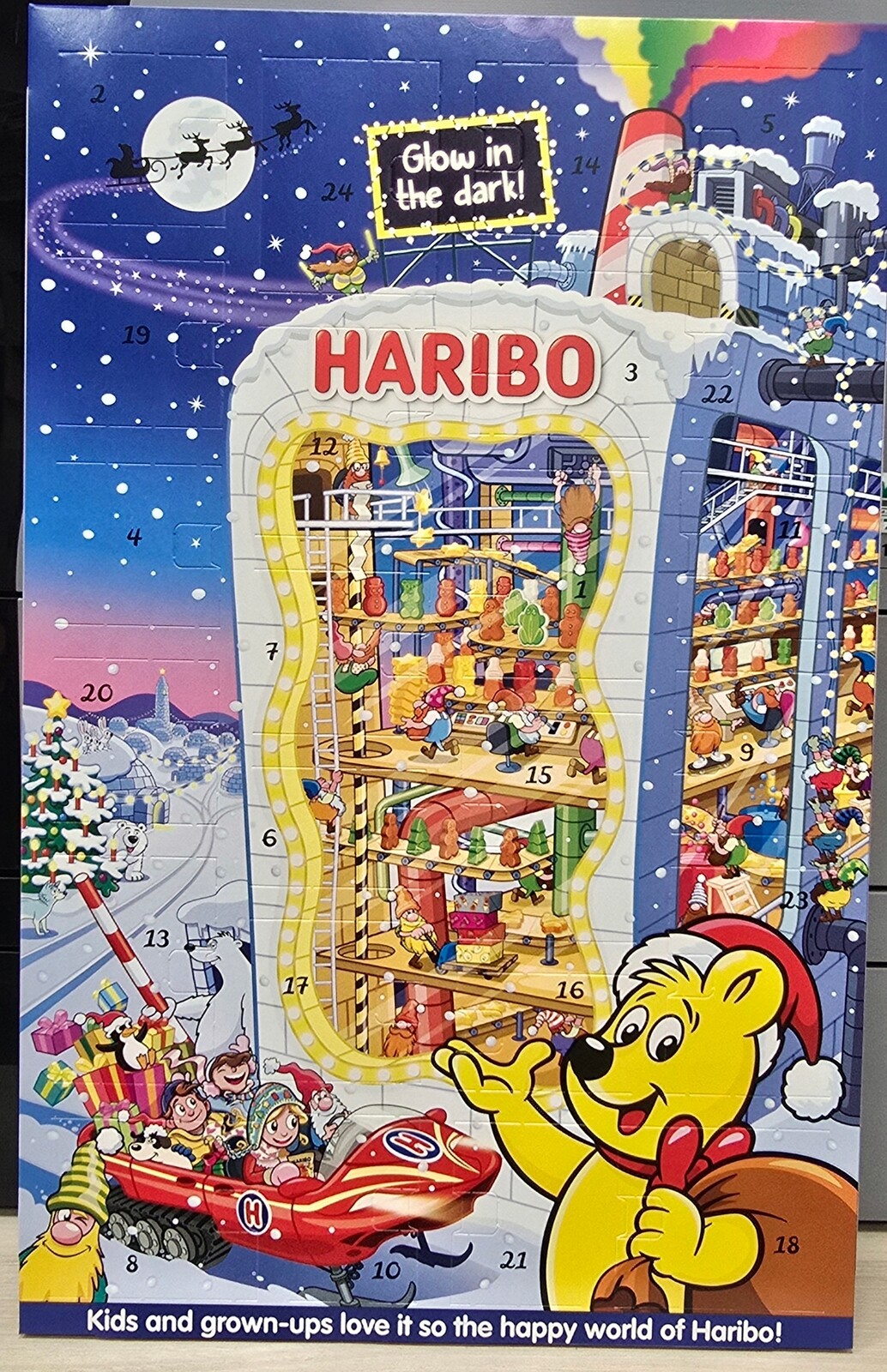 Adventní Kalendář S Želé Haribo Vánoční 300G Zelky Medvídci Dárek