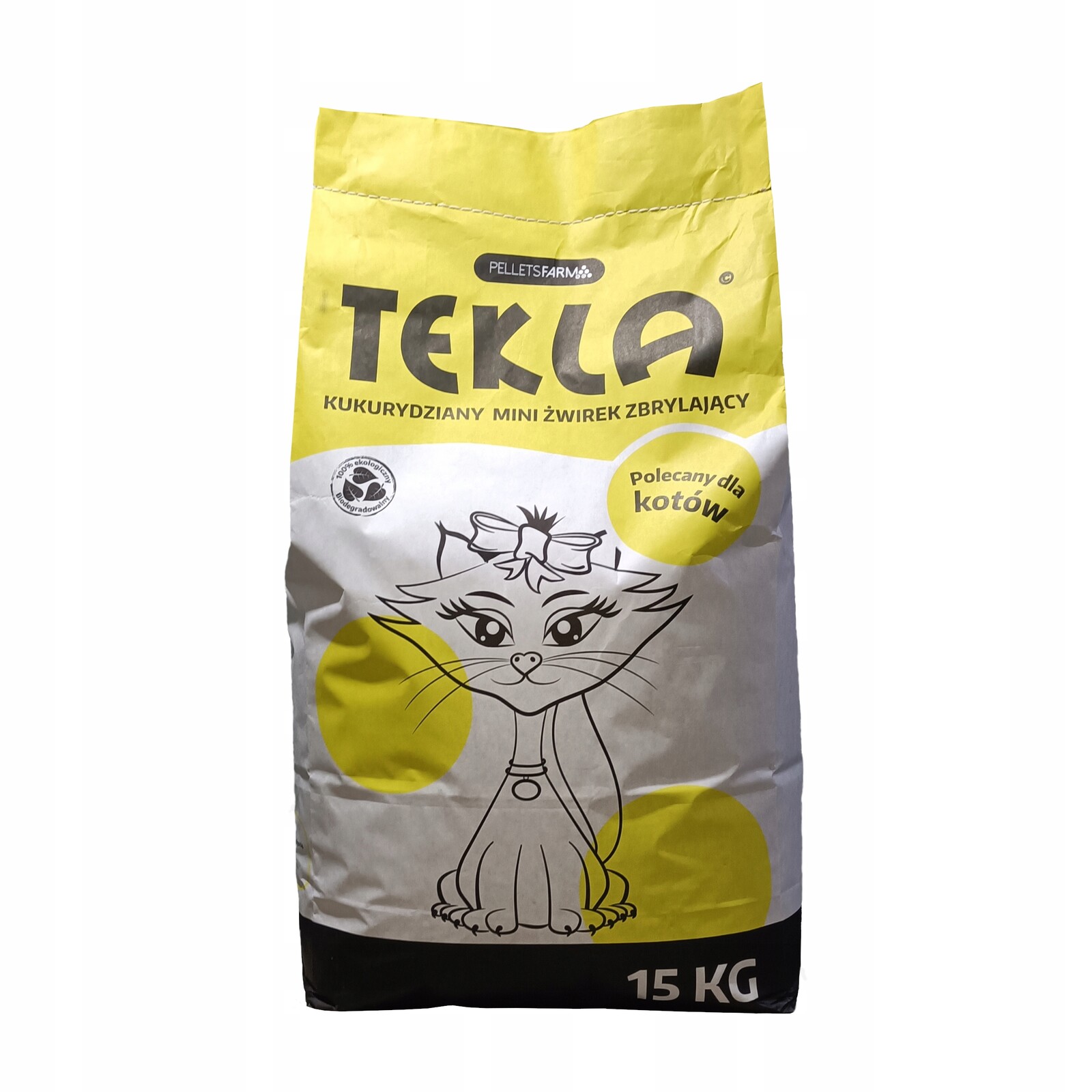 Ekologické hrudkující kukuřičné Stelivo pro kočky Tekla 15 kg