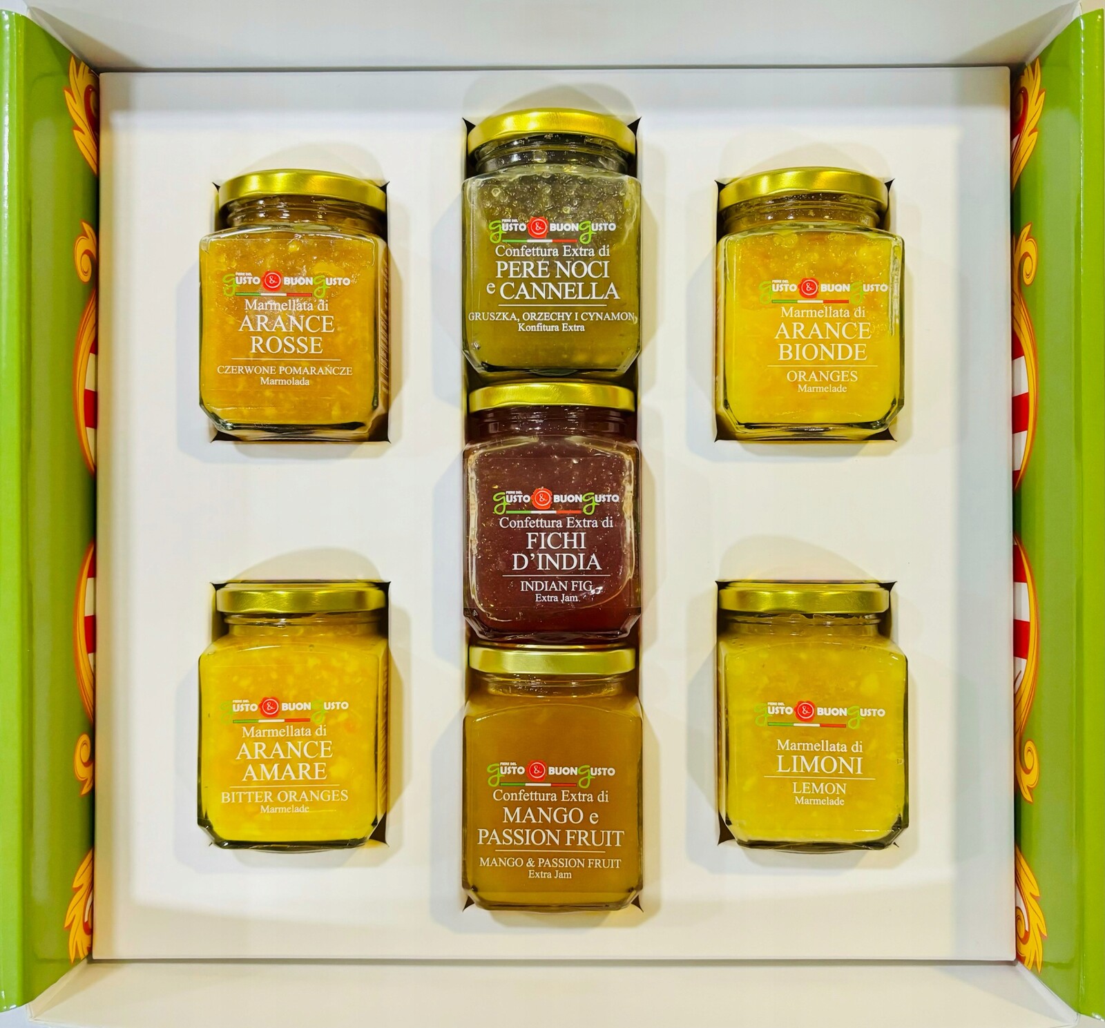 Dárková sada džemy a marmelády 7 kusů Sicílie