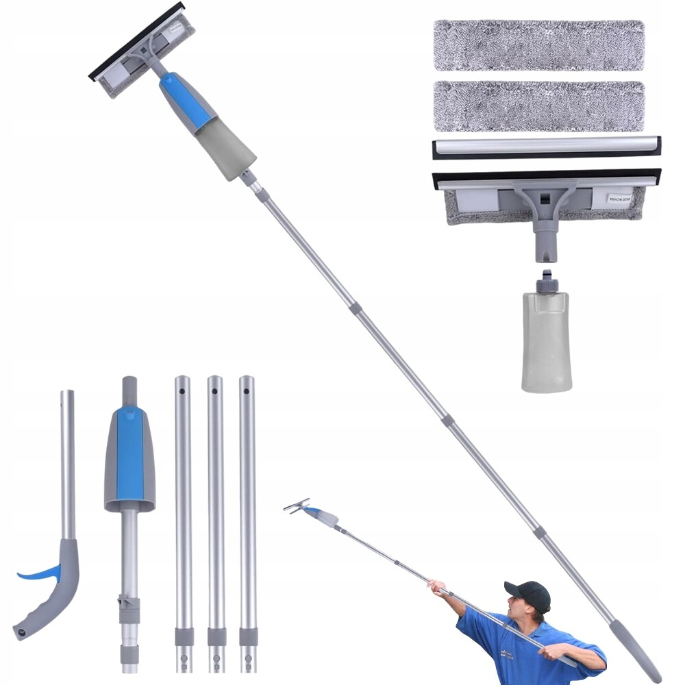 Drhnoucí Kartáč Na Sklo Se Systémem Spreje A Vyměnitelnými Utěrkami