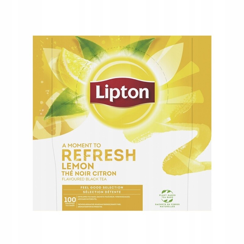 Lipton Refresh černý Čaj s Citron příchutí 100 sáčků