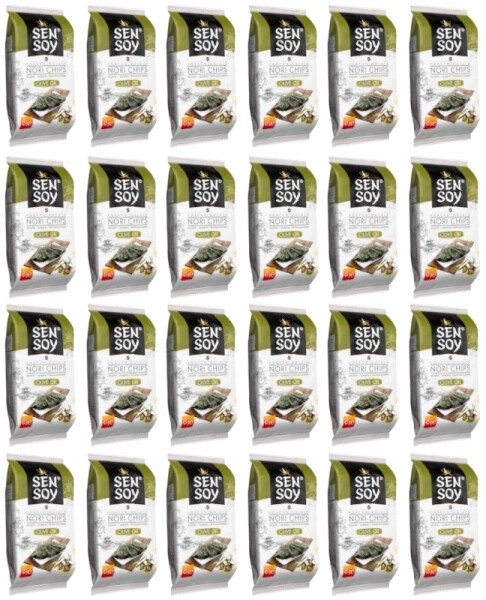 Korejské nori Chipsy s olivovým olejem 24 ks x 4,5 g Sen Soy